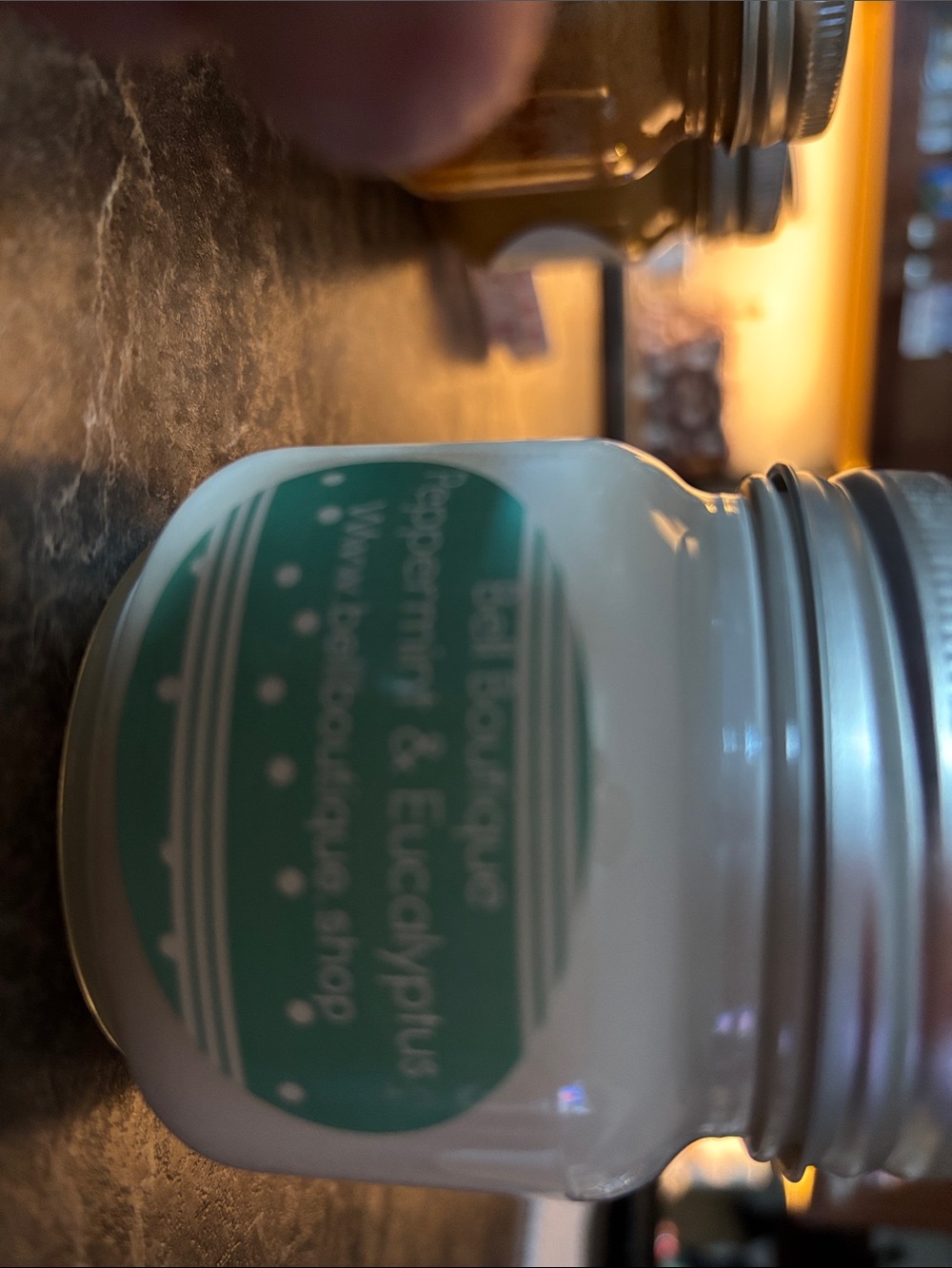 Peppermint & Eucalyptus. Candle - Cream 8 oz